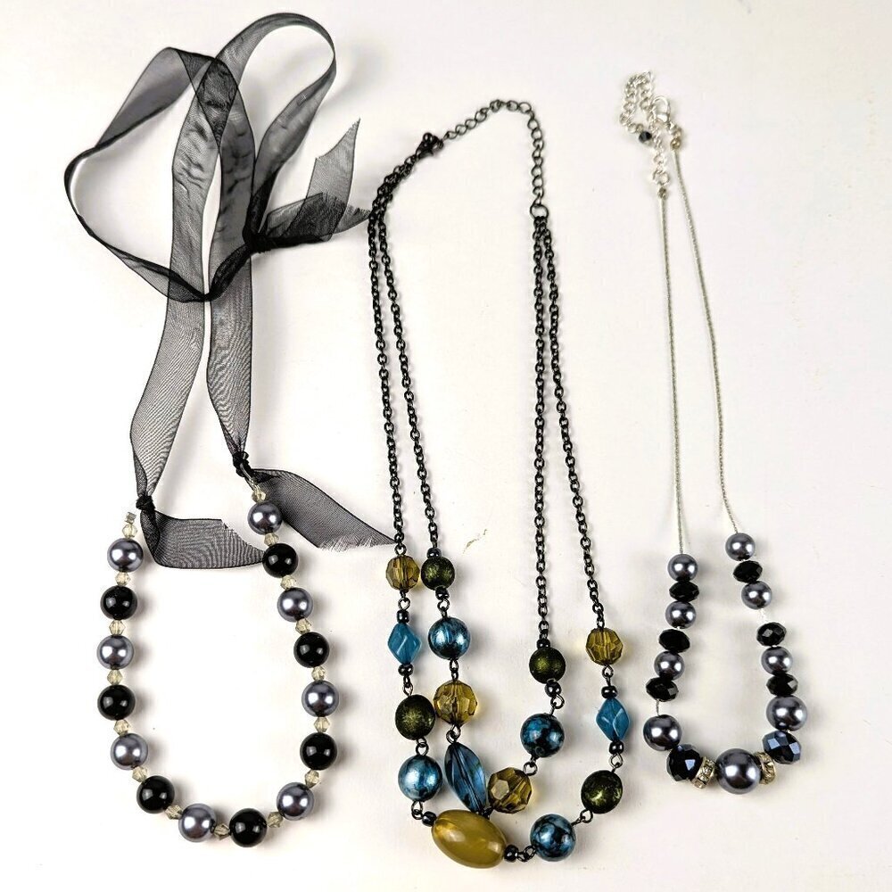 Costume Jewelry Necklace Lot x3